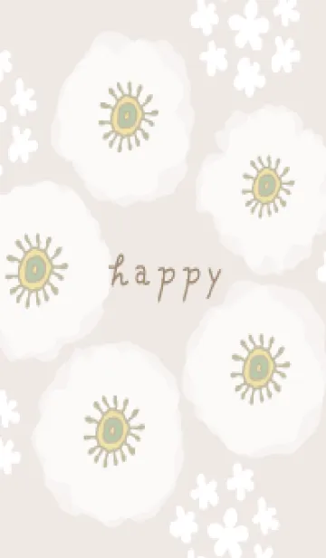 [LINE着せ替え] 白い花と小花の輪18の画像1