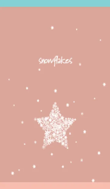 [LINE着せ替え] 雪の結晶でできた星 ピンクと水色の画像1
