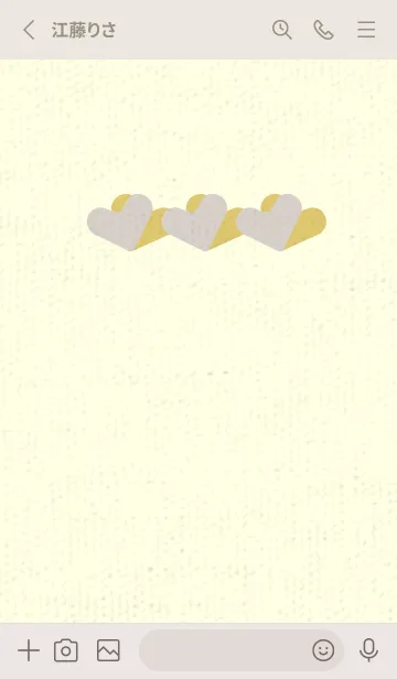 [LINE着せ替え] 3つのハート型の着せかえ Orchid whiteの画像2