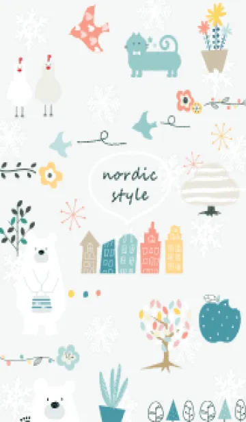 [LINE着せ替え] bluegreen♡雪とお洒落気分06_1の画像1