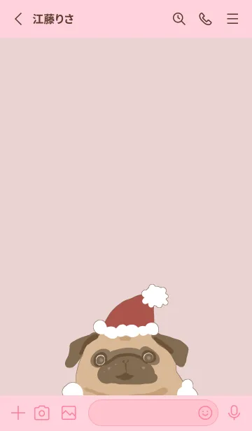 [LINE着せ替え] クリスマスパグの画像2