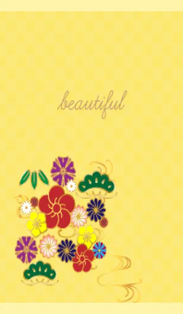 [LINE着せ替え] 綺麗な華 薄い黄色の画像1