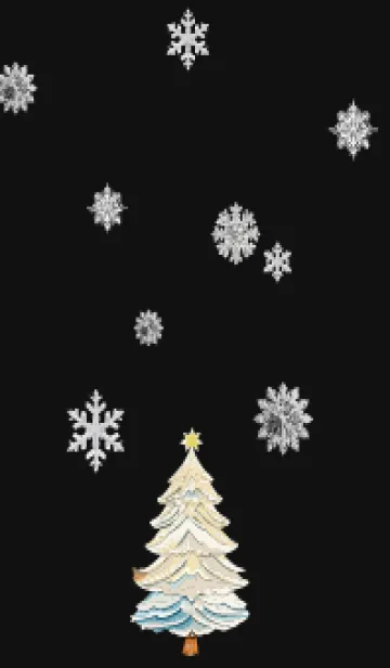 [LINE着せ替え] black 白いクリスマスの画像1