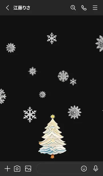 [LINE着せ替え] black 白いクリスマスの画像2