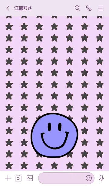 [LINE着せ替え] 手書き スタースマイル 57の画像2