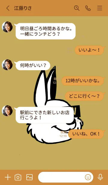 [LINE着せ替え] コリアン ラビット 105の画像3