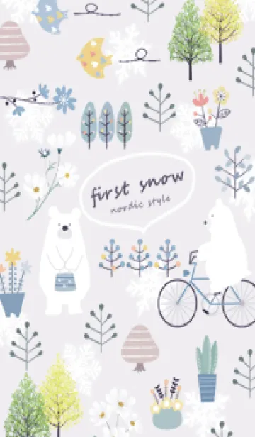 [LINE着せ替え] violet♡初雪の北欧スタイル04_1の画像1