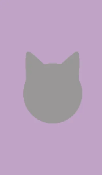 [LINE着せ替え] シンプル 猫 グレー パープル ピンクの画像1