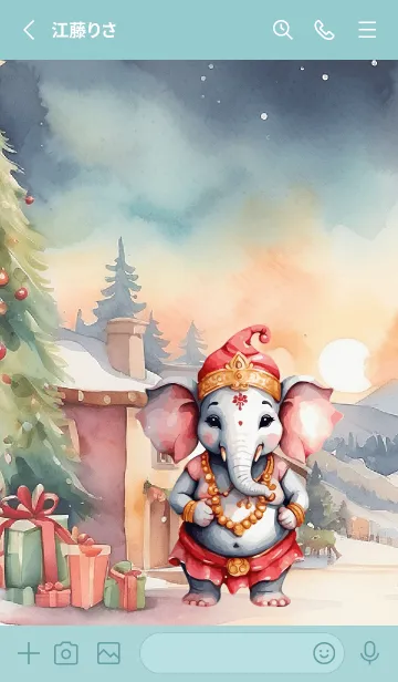 [LINE着せ替え] Ganesha merry christmas Theme (JP)の画像2