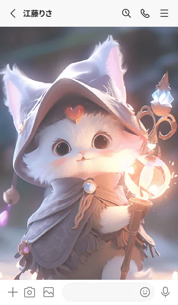 [LINE着せ替え] 白衣の魔法使い猫 Part2の画像2