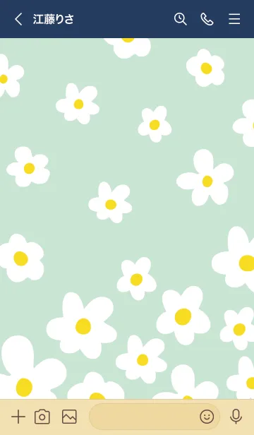 [LINE着せ替え] 白い花 斜め 舞う2の画像2