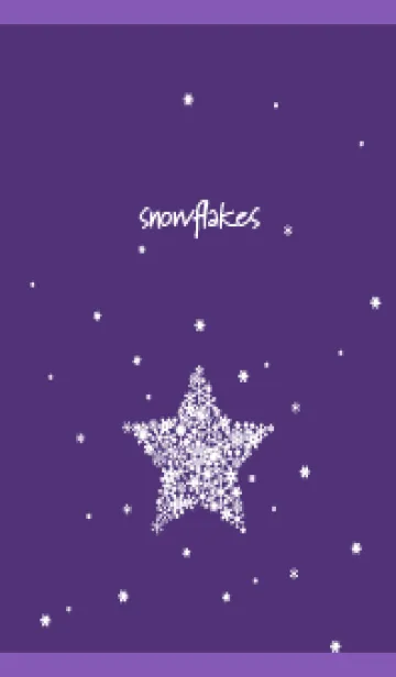 [LINE着せ替え] 雪の結晶でできた星 紫色の画像1