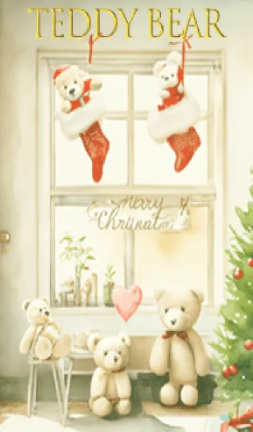 [LINE着せ替え] green♡テディベアのクリスマス07_1の画像1