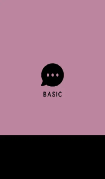 [LINE着せ替え] Simple&Basic  ブラック×ローズピンクの画像1