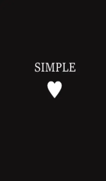 [LINE着せ替え] SIMPLE HEART =black=の画像1