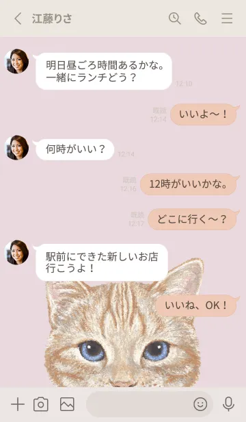 [LINE着せ替え] ICON CAT - アメショ - PASTEL PK/04の画像3