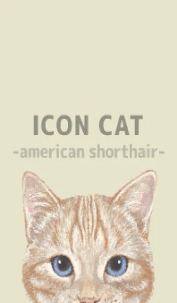 [LINE着せ替え] ICON CAT - アメショ - PASTEL YE/04の画像1