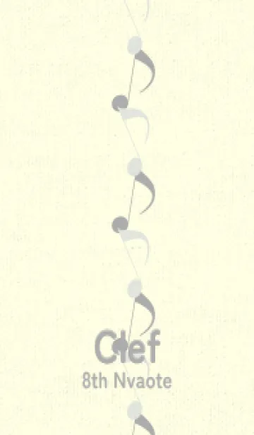 [LINE着せ替え] 八分音符1 ミストホワイトの画像1