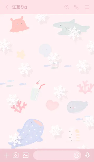 [LINE着せ替え] pink♡雪が舞う海10_1の画像2