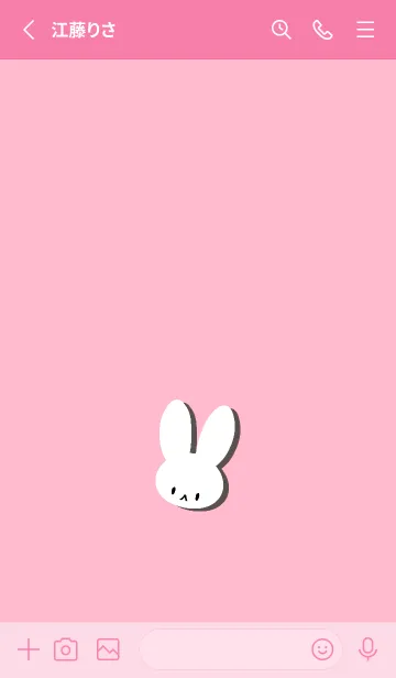 [LINE着せ替え] ホワイト ラビット 266の画像2