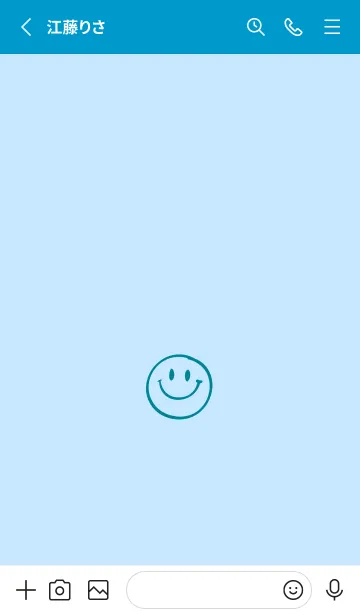 [LINE着せ替え] シンプル ミニ スマイル 83の画像2