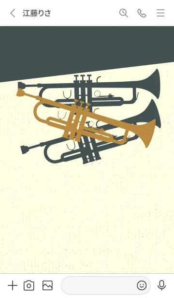 [LINE着せ替え] Trumpet CLR オーカーの画像2