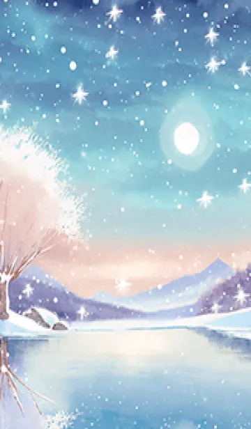 [LINE着せ替え] 優美な冬の風景の着せかえ(Winter-719)の画像1