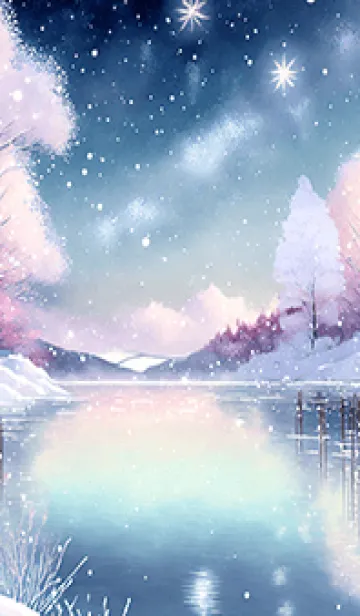 [LINE着せ替え] 優美な冬の風景の着せかえ(Winter-722)の画像1