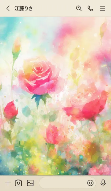 [LINE着せ替え] 薔薇(バラ)の花の着せかえ(R754)の画像2