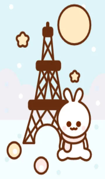 [LINE着せ替え] Little bunny in Paris (Pastel) 2の画像1