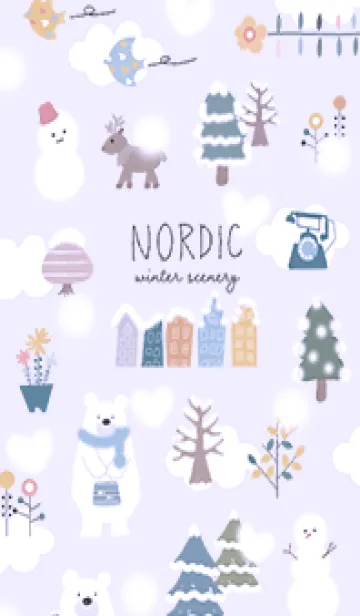 [LINE着せ替え] purple♡ハートの雪が降る場所12_1の画像1