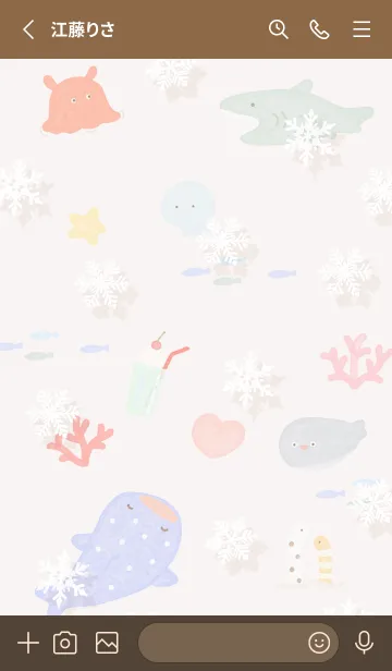 [LINE着せ替え] pinkbrown♡雪が舞う海08_1の画像2