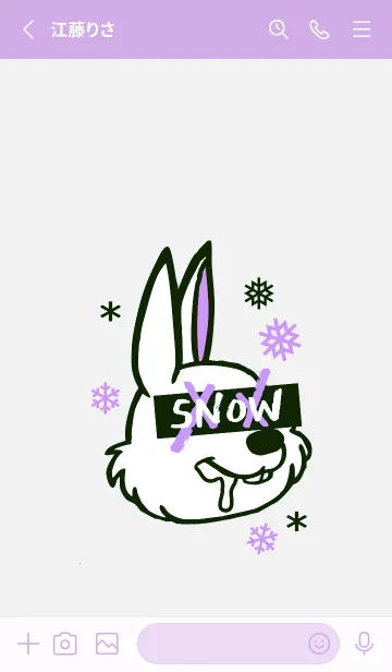 [LINE着せ替え] スノーラビット .21の画像2