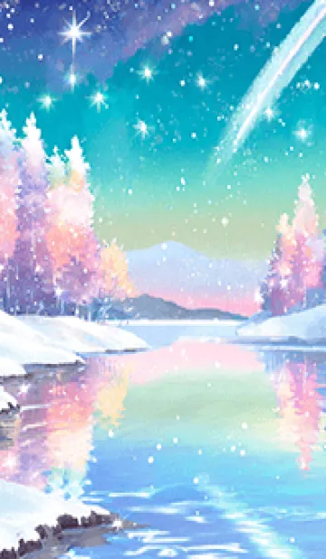 [LINE着せ替え] 優美な冬の風景の着せかえ(Winter-731)の画像1