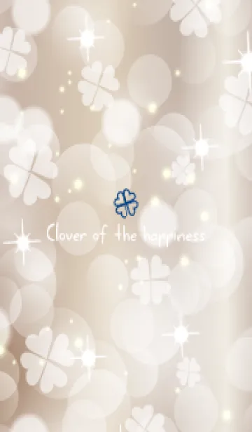 [LINE着せ替え] Clover of the happiness BEIGE-10の画像1