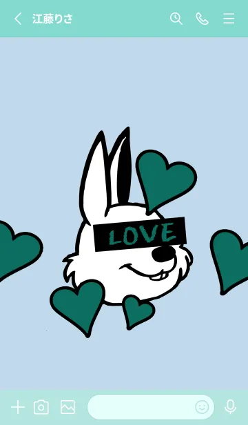[LINE着せ替え] ラブ ラビット 100の画像2