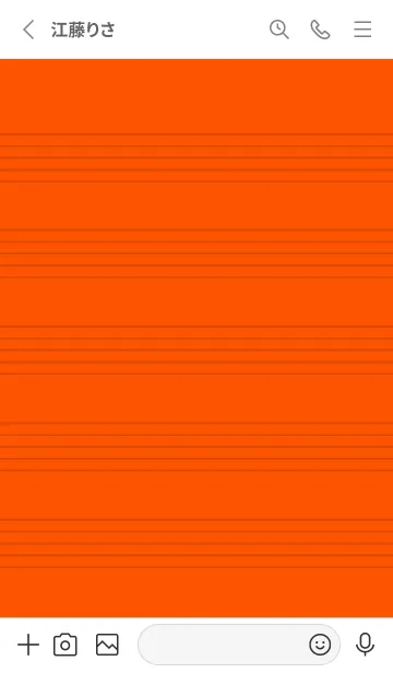 [LINE着せ替え] 音楽カラーノート/朱色/ホワイトの画像2