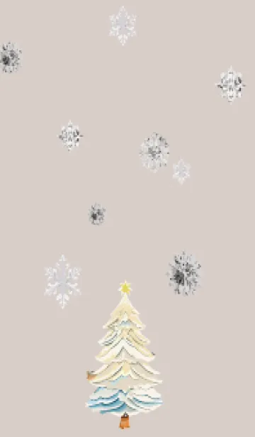 [LINE着せ替え] beige & gray 白いクリスマスの画像1