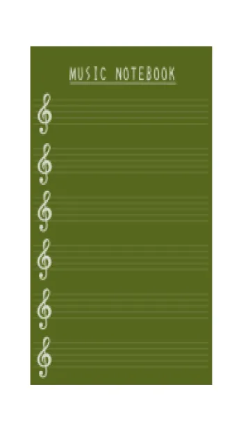 [LINE着せ替え] 音楽カラーノート/抹茶カラー/ホワイトの画像1