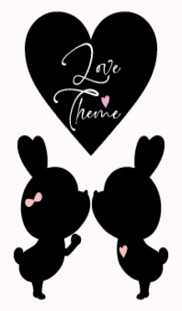 [LINE着せ替え] LOVE THEME Black & Pink.42の画像1