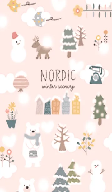 [LINE着せ替え] babypink♡ハートの雪が降る場所09_1の画像1