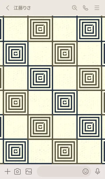 [LINE着せ替え] 和音 市松模様 音符  タウニーオリーブの画像2