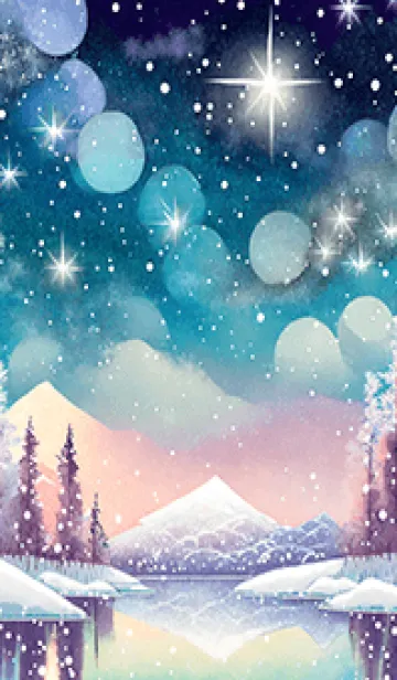 [LINE着せ替え] 優美な冬の風景の着せかえ(Winter-749)の画像1