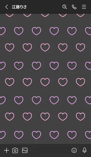 [LINE着せ替え] シンプル ハート アイコン 6の画像2