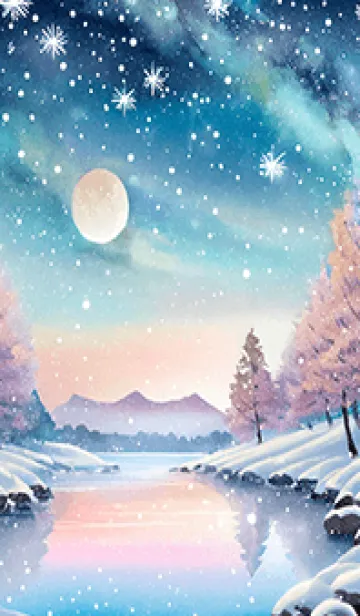 [LINE着せ替え] 優美な冬の風景の着せかえ(Winter-751)の画像1