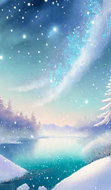 [LINE着せ替え] 優美な冬の風景の着せかえ(Winter-752)の画像1