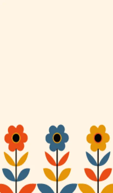 [LINE着せ替え] Retro floral patternの画像1