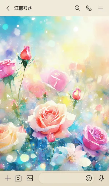 [LINE着せ替え] 薔薇(バラ)の花の着せかえ(R781)の画像2