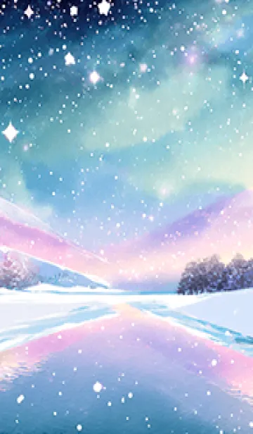 [LINE着せ替え] 優美な冬の風景の着せかえ(Winter-758)の画像1