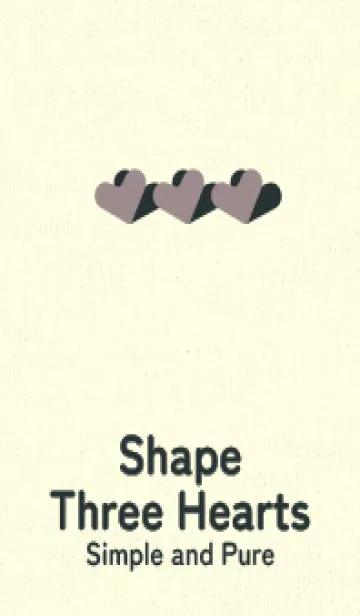 [LINE着せ替え] 3つのハート型の着せかえ 鳩羽鼠の画像1